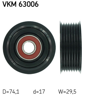 SKF Umlenk-/Führungsrolle, Keilrippenriemen